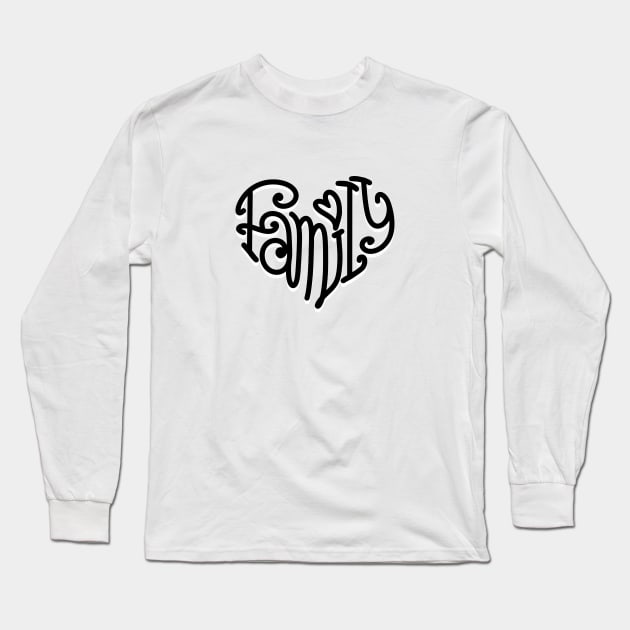 FAMILY HEART Long Sleeve T-Shirt by MAYRAREINART